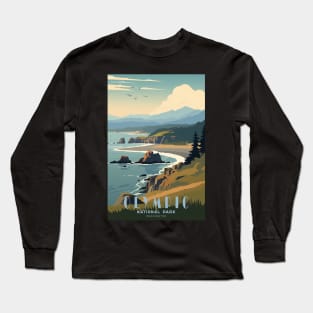 Olympic National Park Travel Poster Long Sleeve T-Shirt